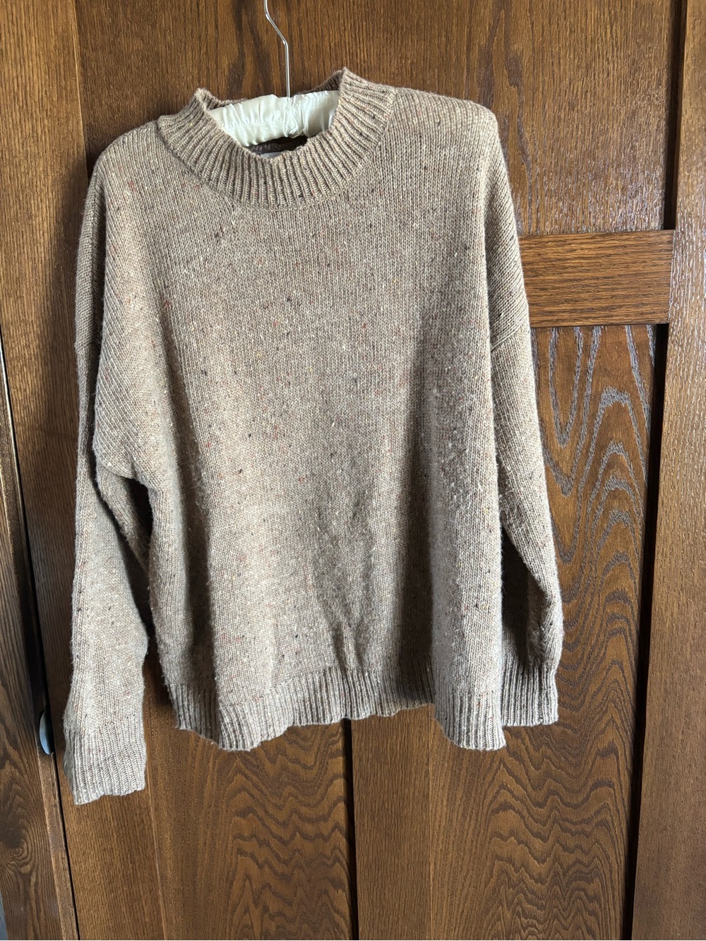 Cozy Neutral Brown Women's Crewneck Sweater. Medium. Blu Pepper.